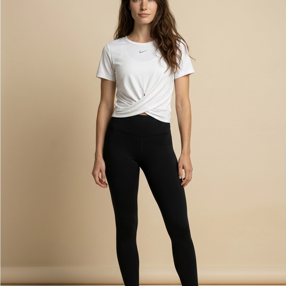 Nike White Twist Front Tee size medium